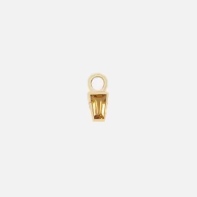 Linda Tapered Baguette Charm - 14K YELLOW - Citrine