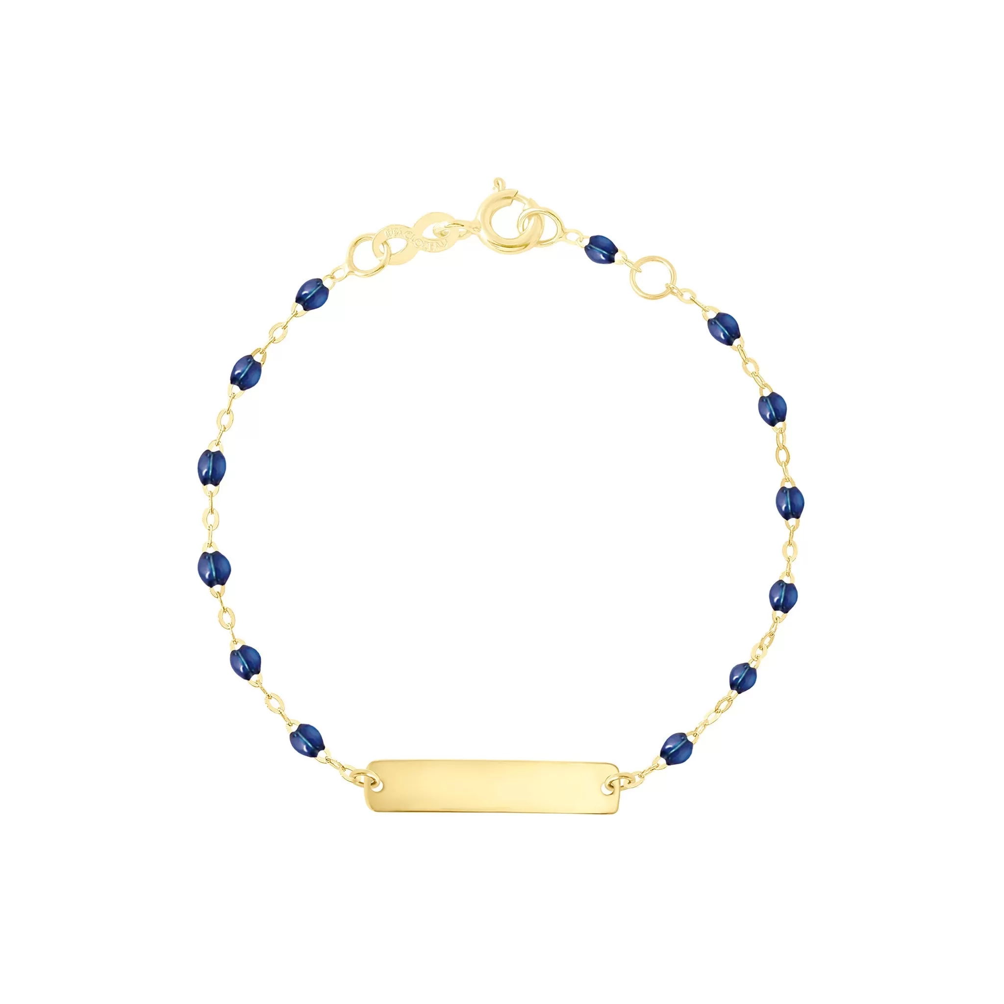 Little Gigi Lapis bracelet, Rectangle plaque, Yellow Gold, 5.9"