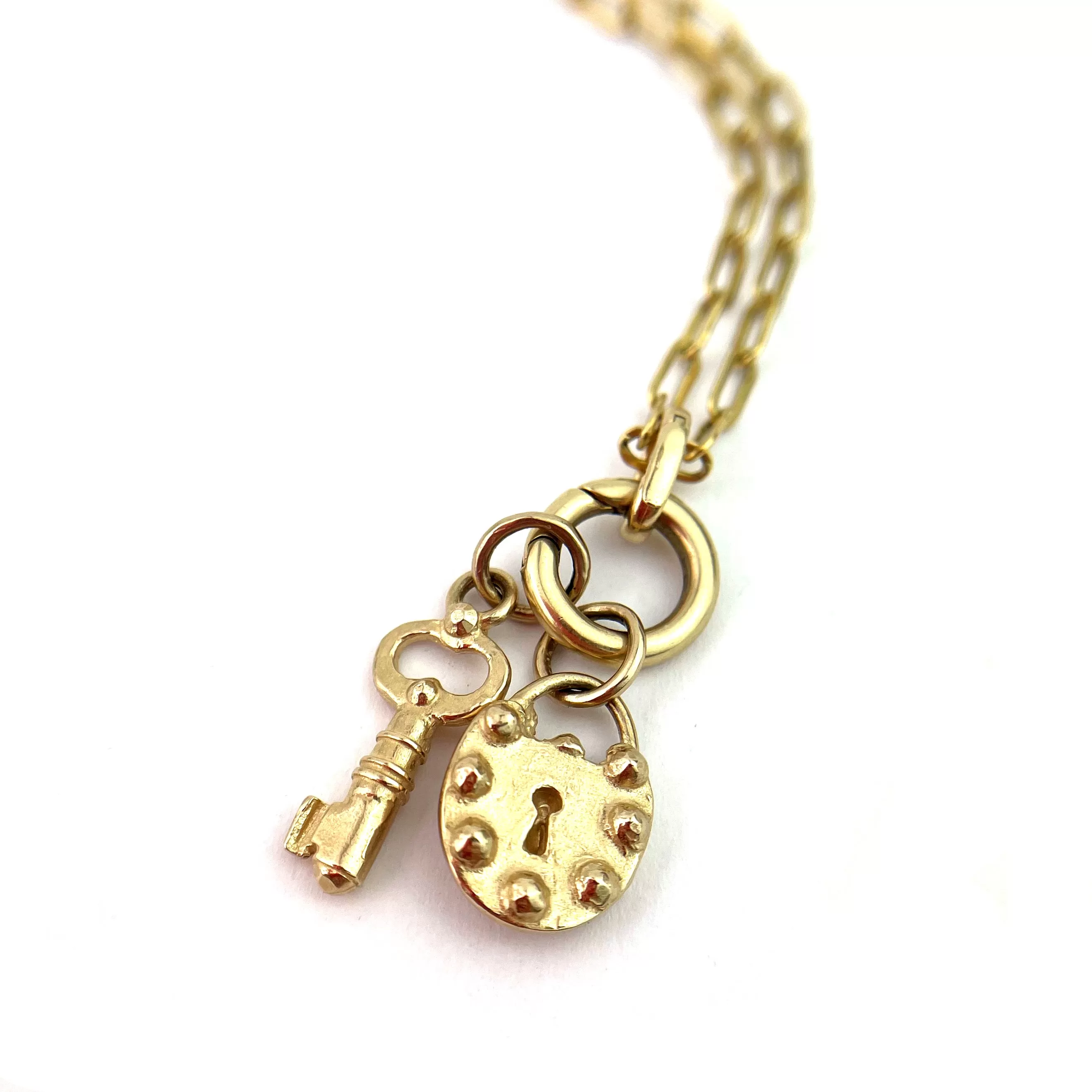 LOCK & KEY Love Charm - 14k Gold