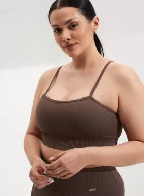 Macchiato Ribbed Seamless Strap Bra