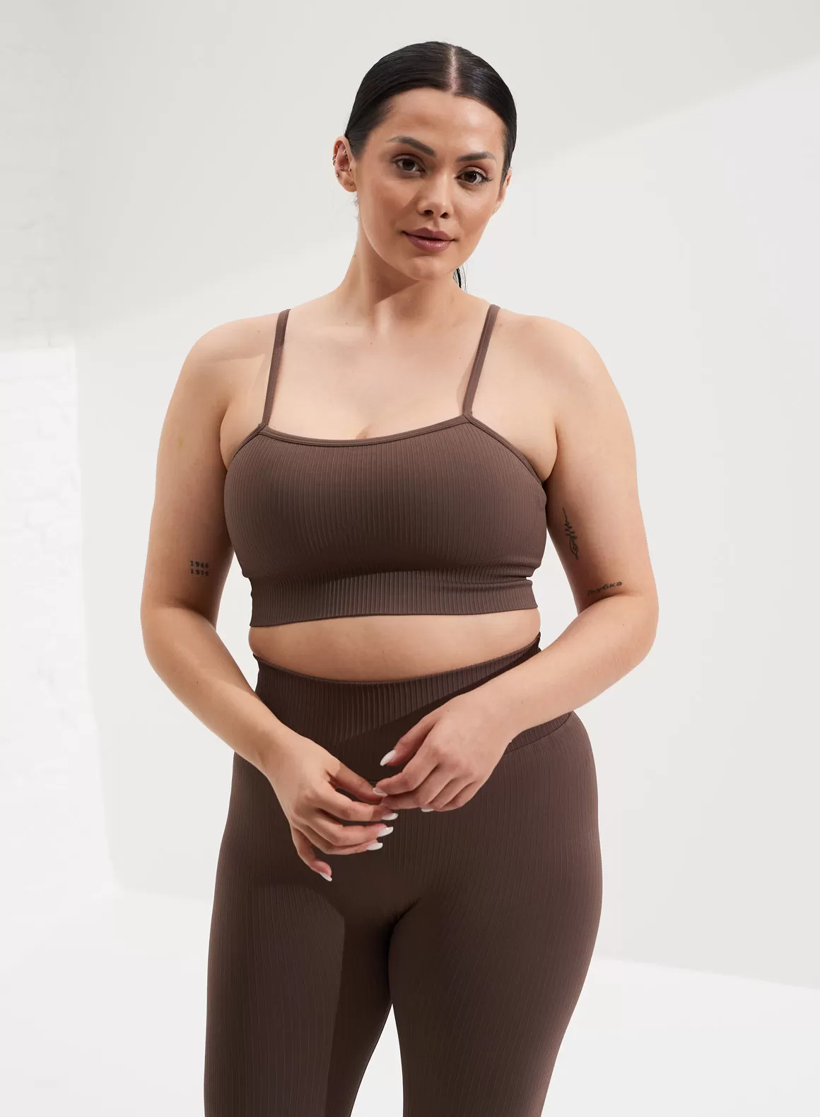 Macchiato Ribbed Seamless Strap Bra