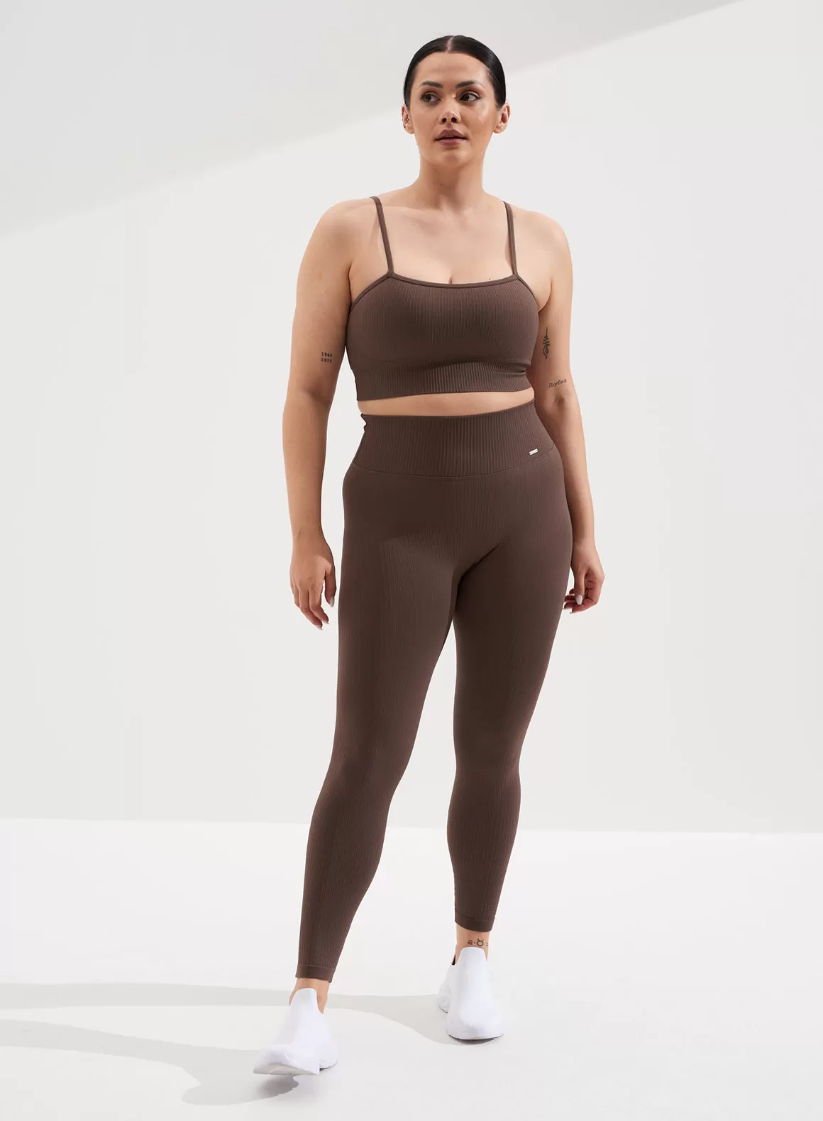 Macchiato Ribbed Seamless Strap Bra