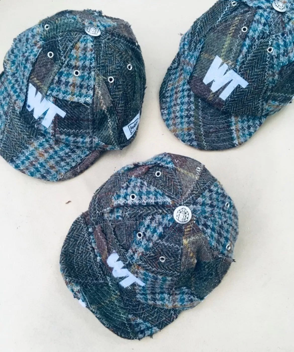 Makshy Millinery x Working Title Exclusive Blue Hues Harris Tweed Cap M (Excluded from Discount Codes)