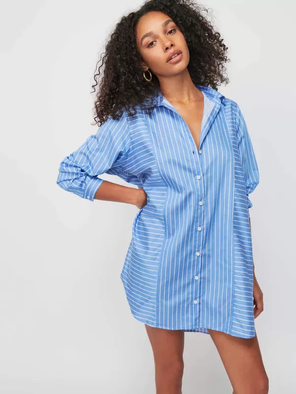 MARNI OVERSIZED BUTTON UP MINI DRESS - NATION