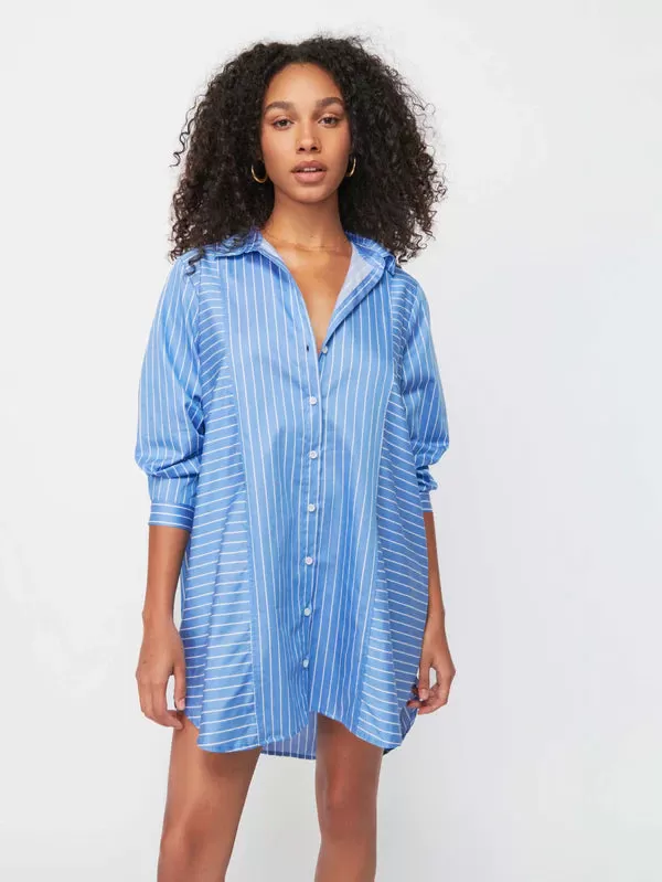 MARNI OVERSIZED BUTTON UP MINI DRESS - NATION