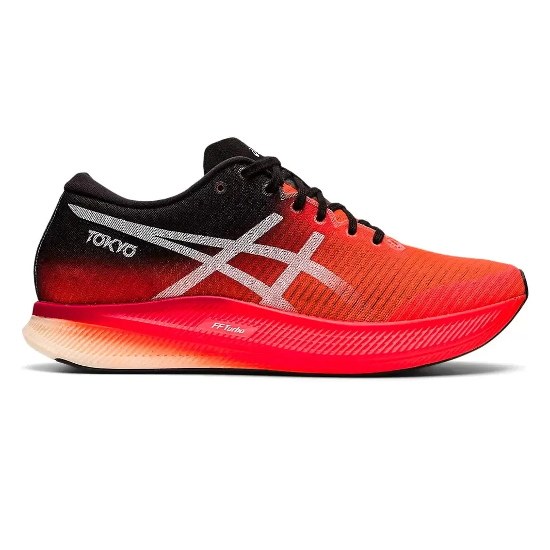 Mens ASICS Metaspeed Edge - Sunrise Red / White