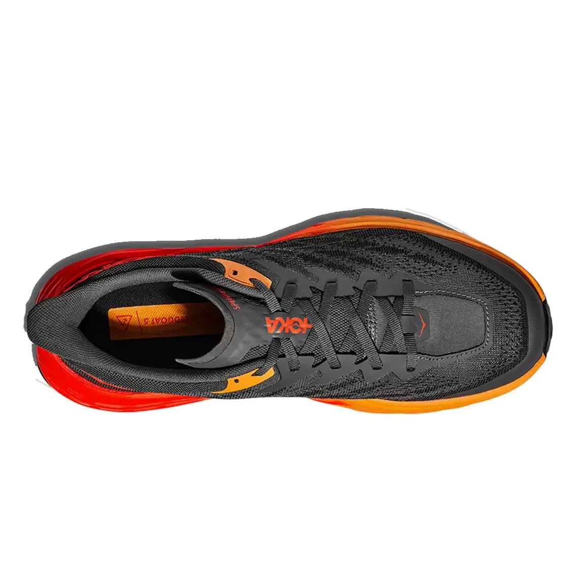 Mens Hoka Speedgoat 5 (Wide) - Castlerock / Flame