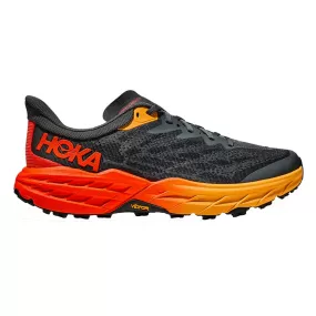 Mens Hoka Speedgoat 5 (Wide) - Castlerock / Flame