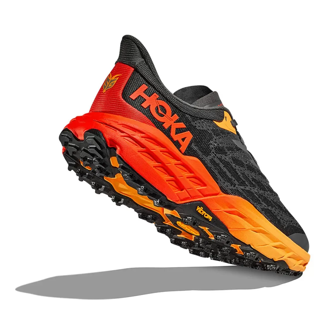 Mens Hoka Speedgoat 5 (Wide) - Castlerock / Flame