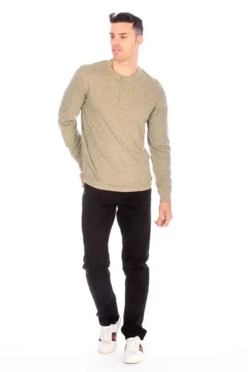 Men's Long Sleeve Henley Shirt