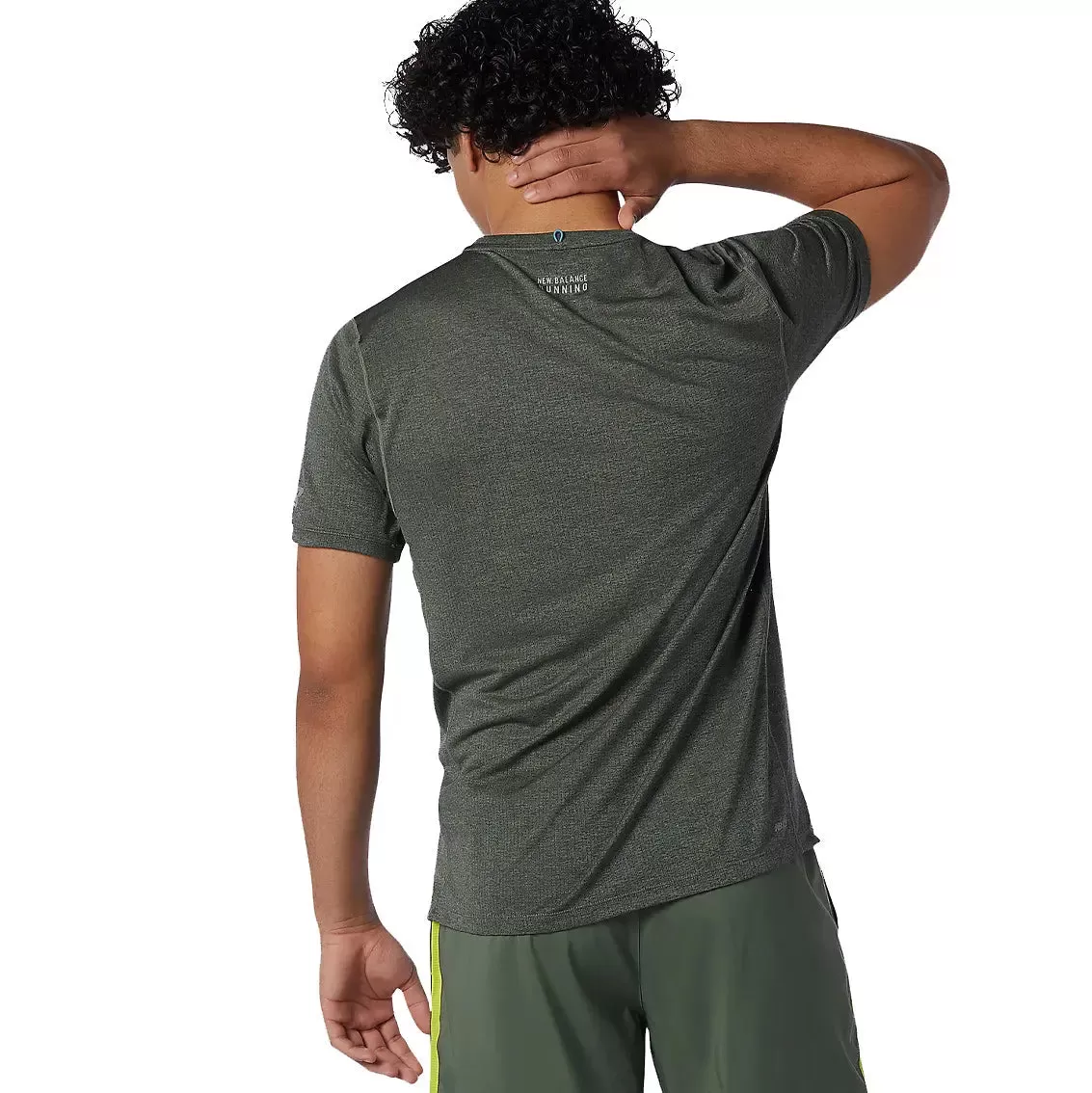 Mens New Balance Impact Run Tee - Norway Spruce Heather