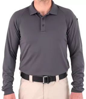 Men's Performance Long Sleeve Polo / Asphalt