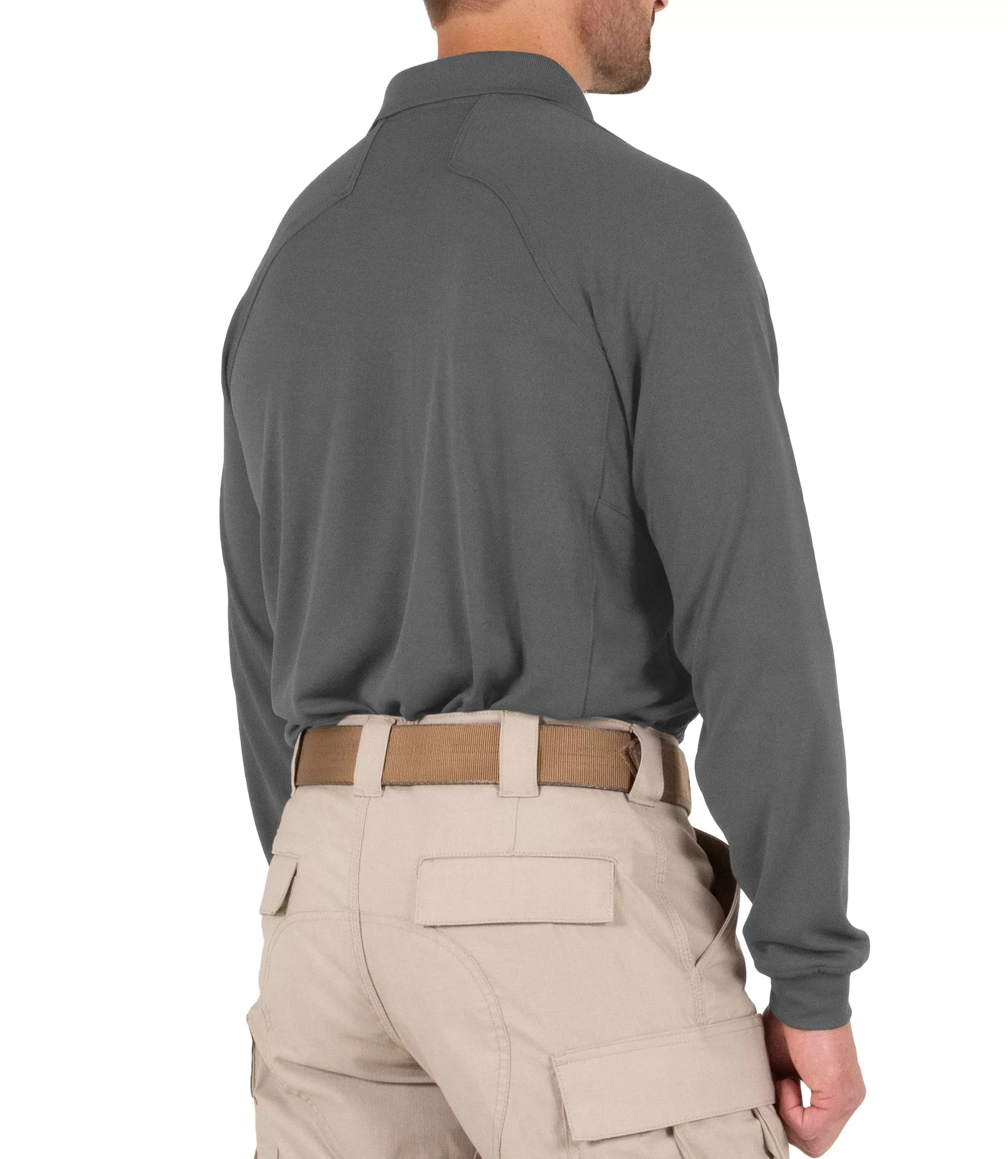 Men's Performance Long Sleeve Polo / Wolf Grey