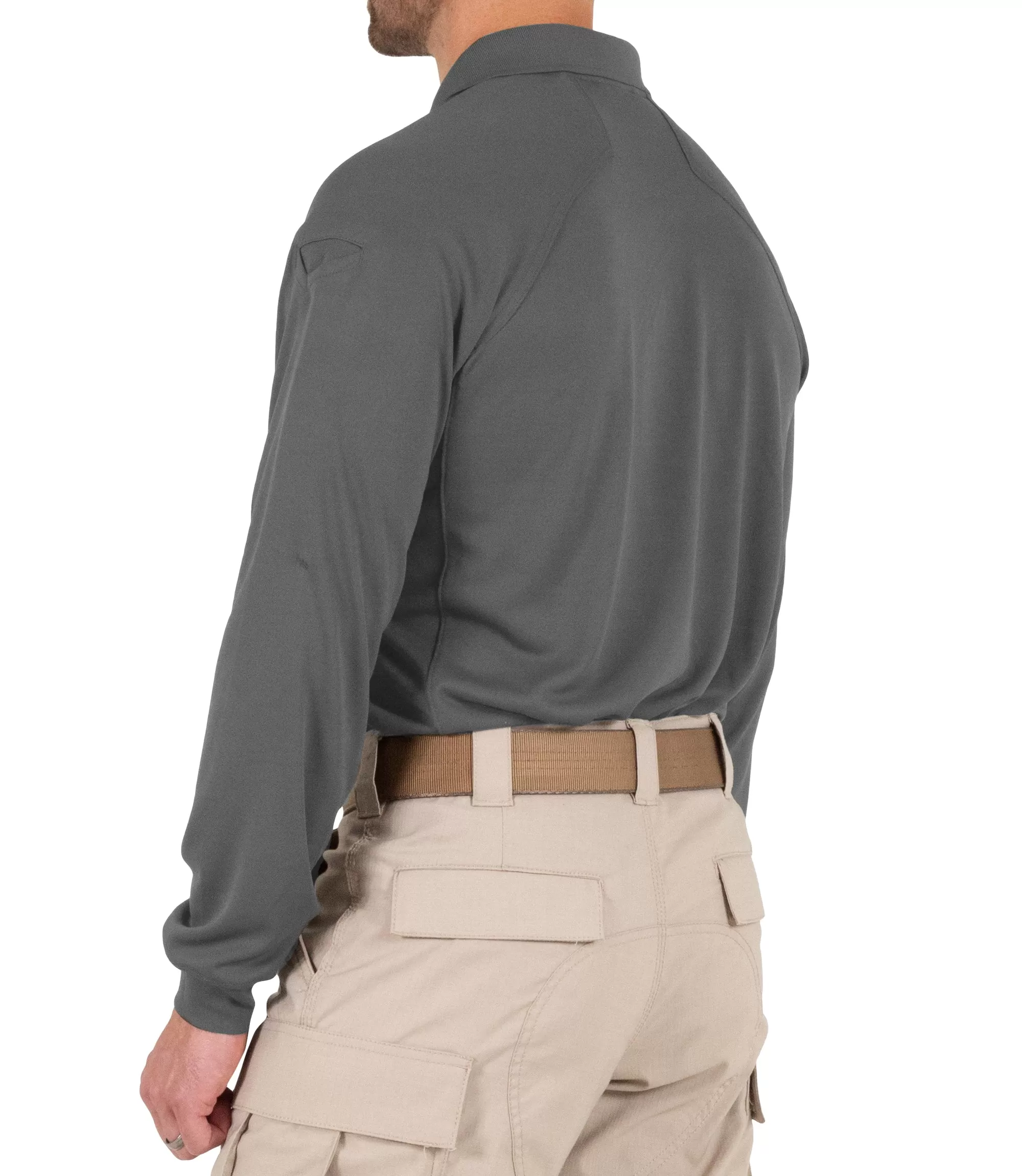 Men's Performance Long Sleeve Polo / Wolf Grey