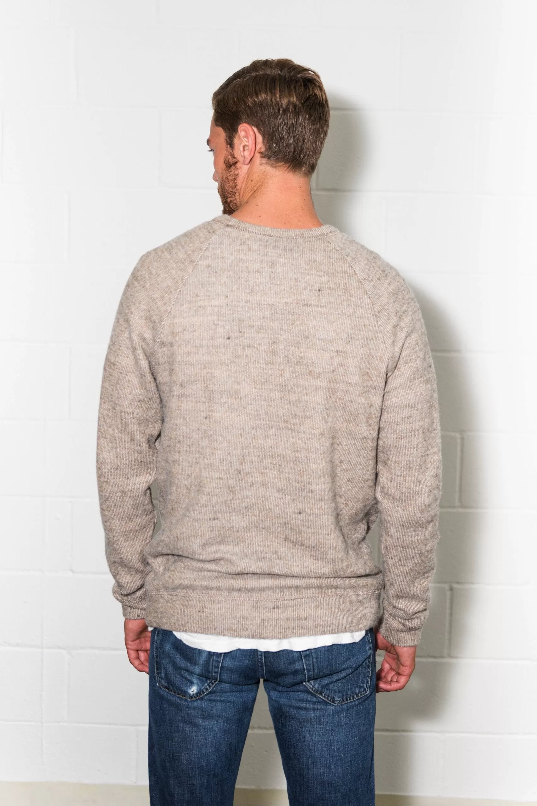 Men's Soft Knit Melange Kangaroo Pocket Pullover Sweater