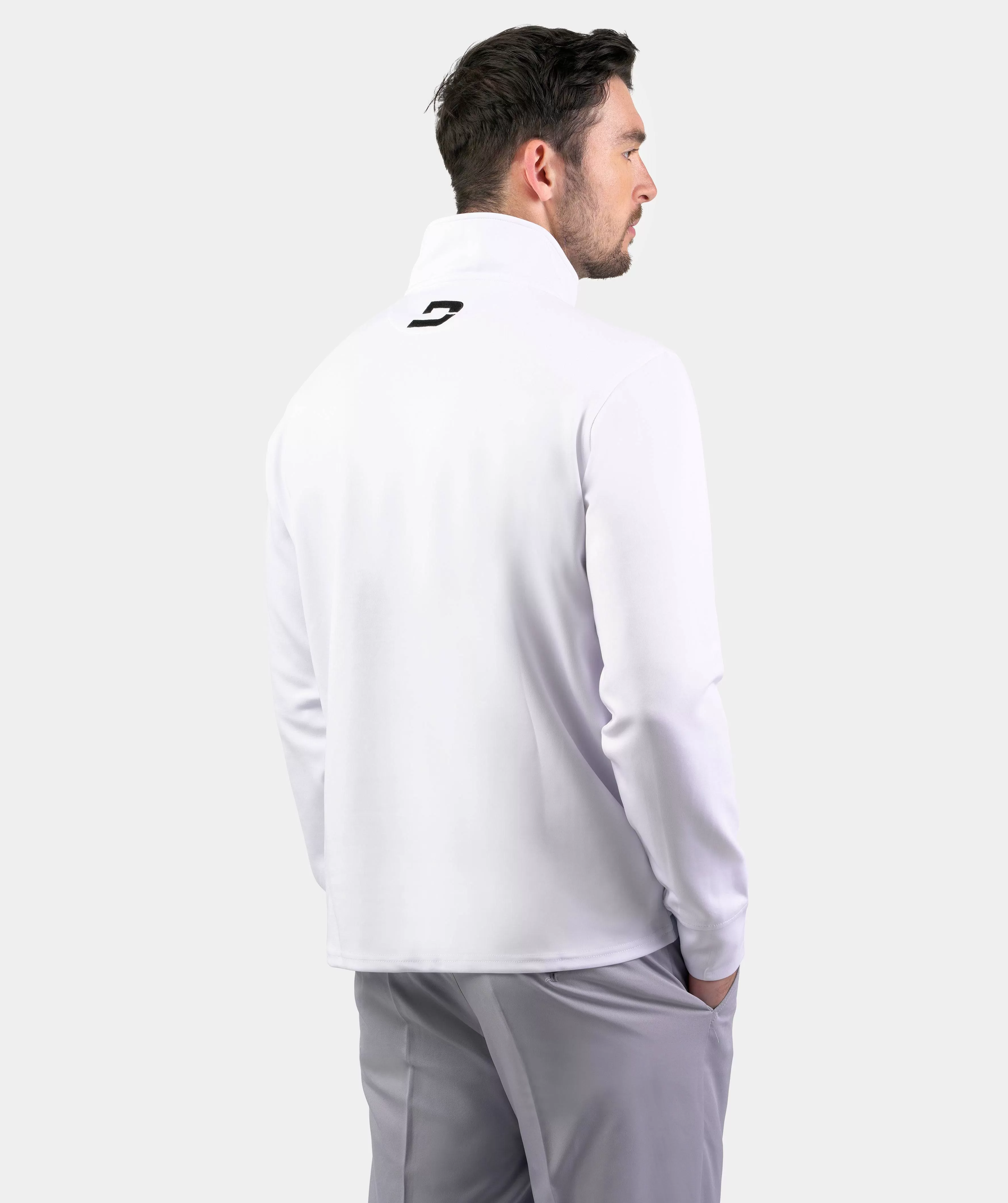 MEN'S ULTRA BLEND GOLF MIDLAYER 1/4 ZIP - WHITE