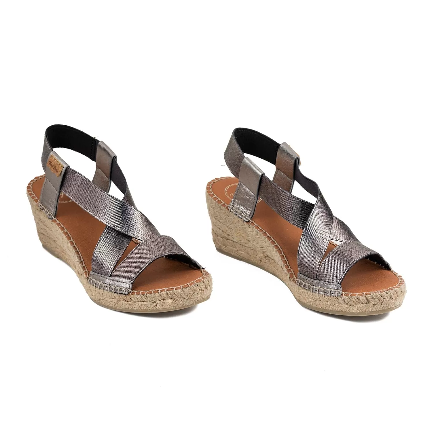 Metallic Cotton Blen Wedge Espadrille for Women - Tura-RC