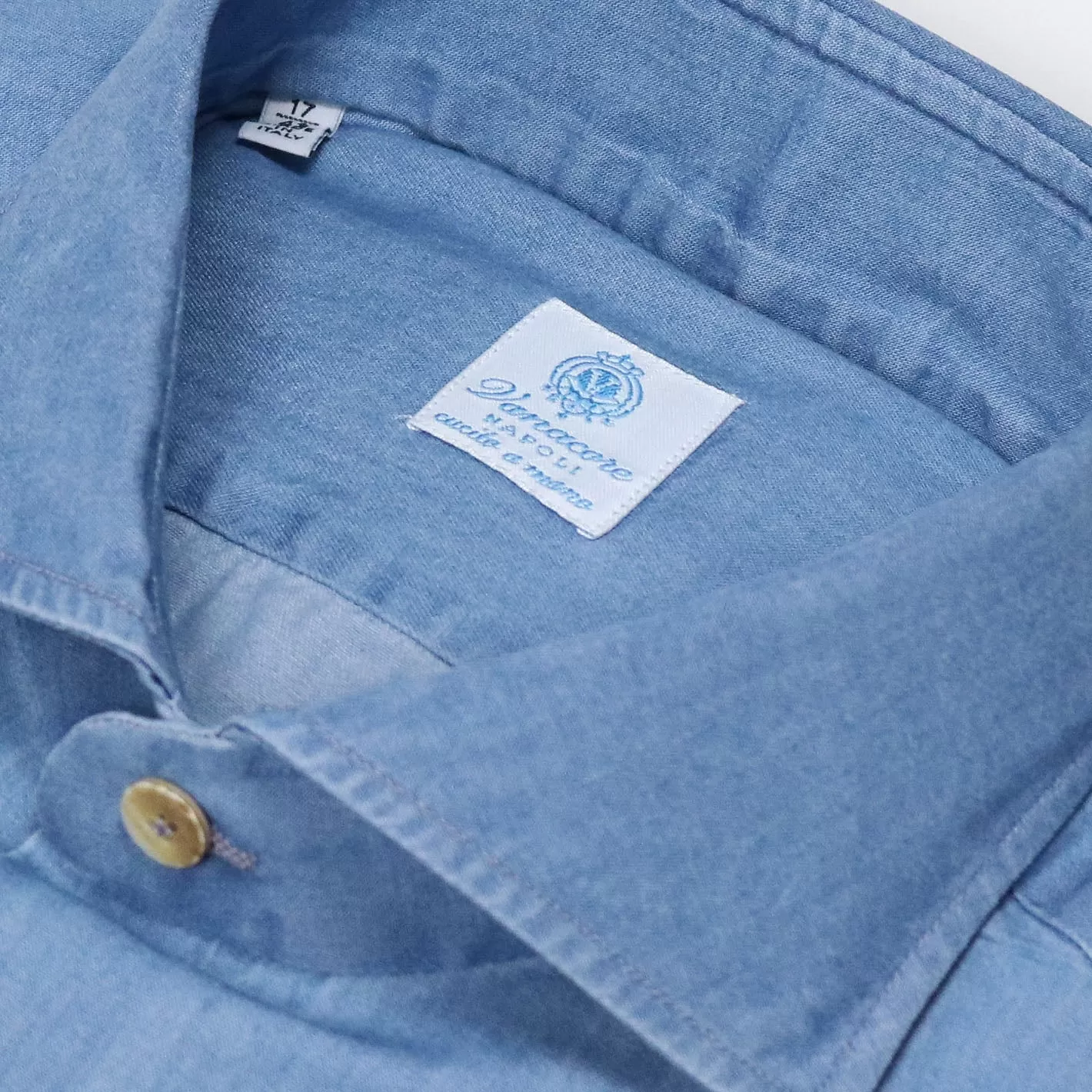 Mid Blue Denim Cutaway Shirt