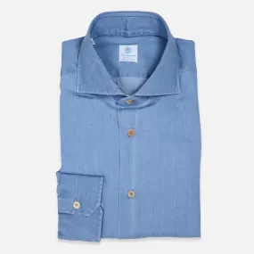 Mid Blue Denim Cutaway Shirt