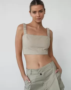 Midsummer Crop Top (Beige)