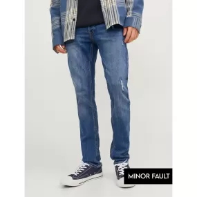 (Minor Fault) Blue Slim Fit Ripped Jeans