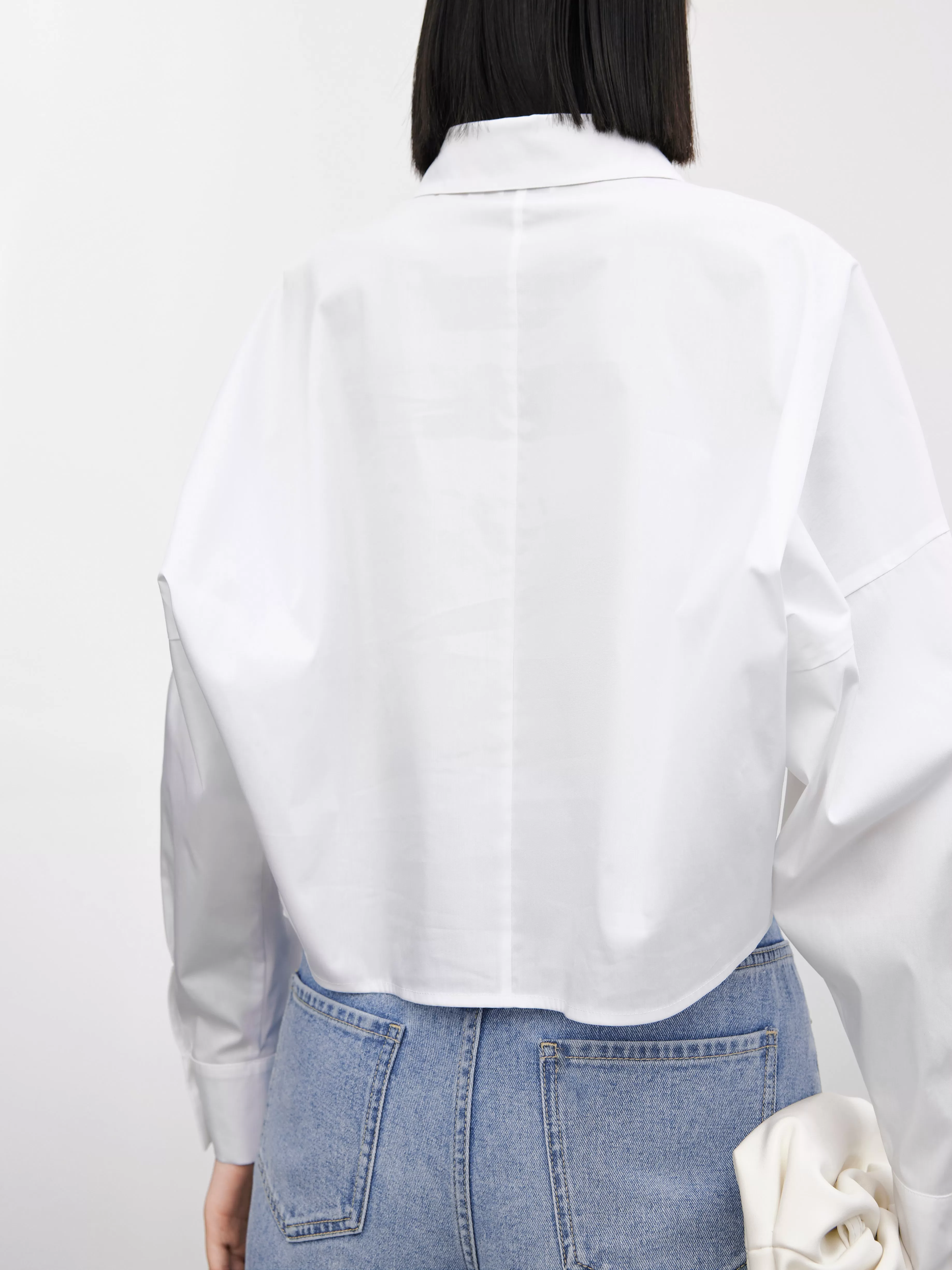 MM Cropped White Shirt