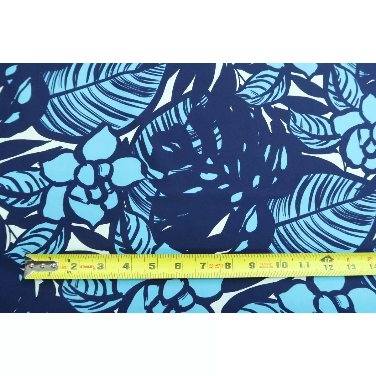 Modern Floral Fabric 100% Cotton | Blue & Black C122B BLU-0012C