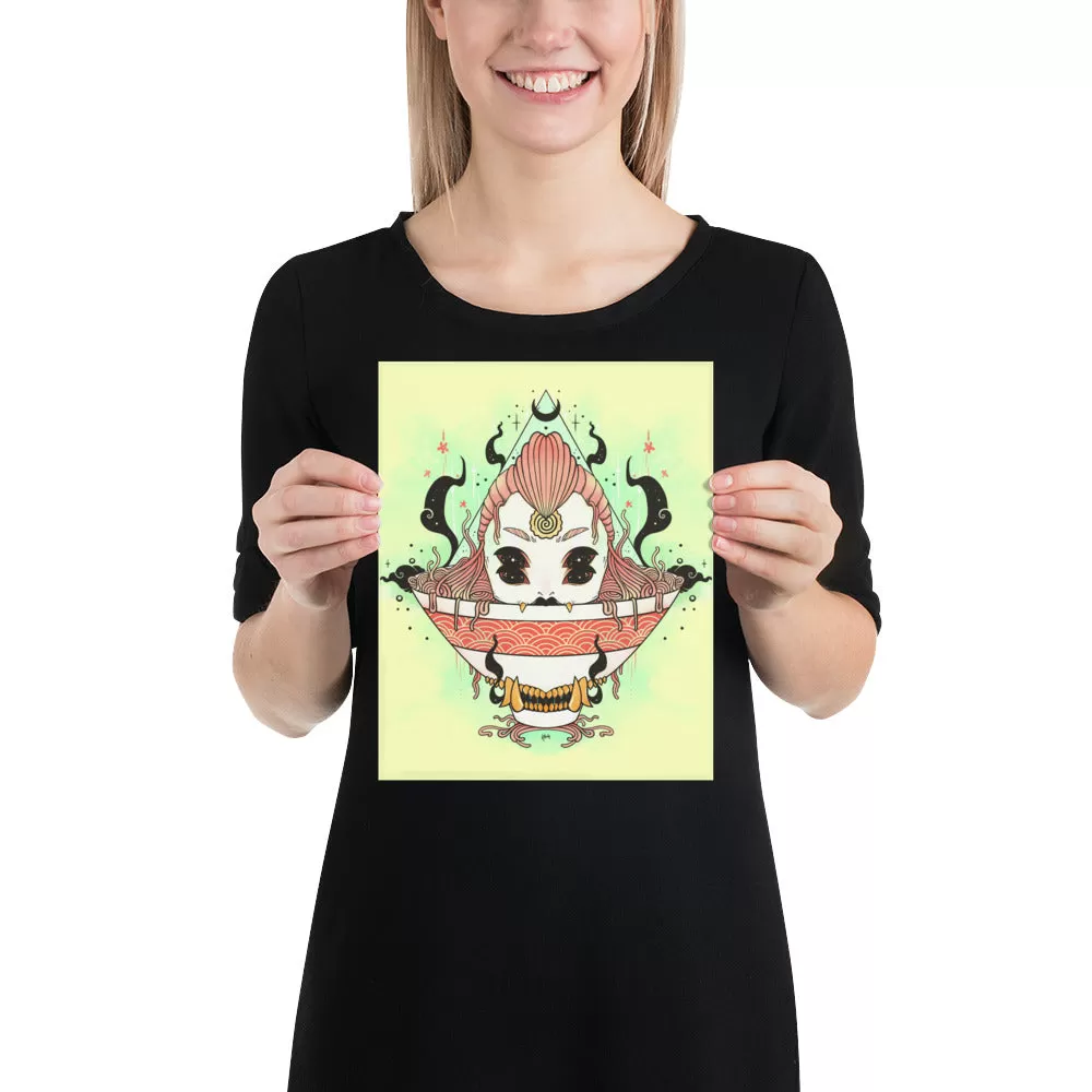 Monster Girl Ramen 2, Matte Art Print Poster