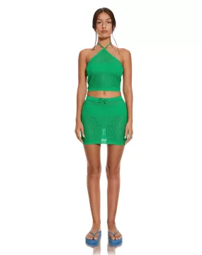 MOTEL X BARBARA Gatik Mini Skirt in Green