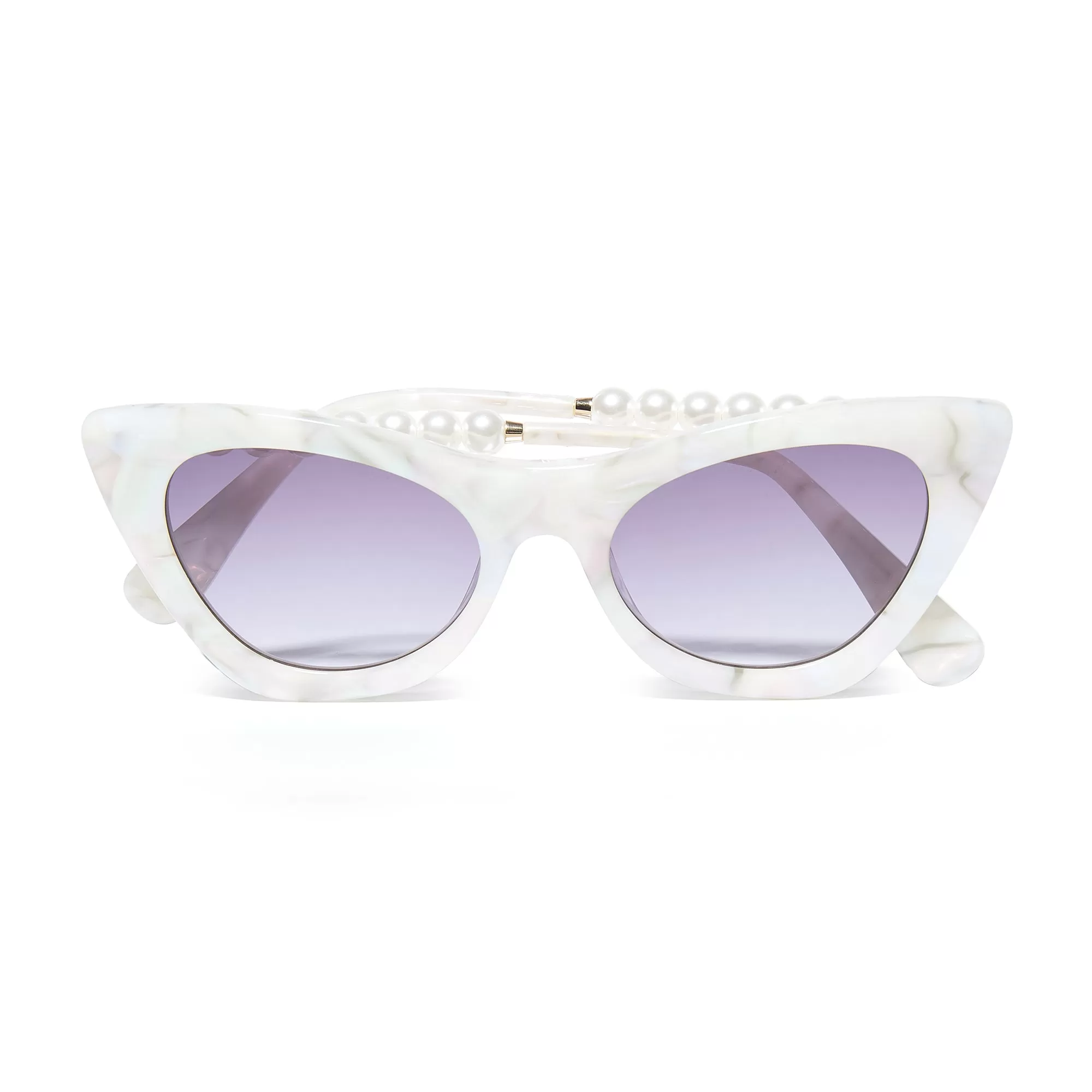 MOTHER OF PEARL DOWNTOWN CAT-EYE SUNGLASSES