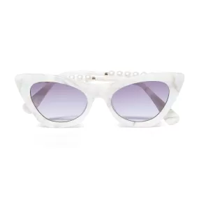 MOTHER OF PEARL DOWNTOWN CAT-EYE SUNGLASSES