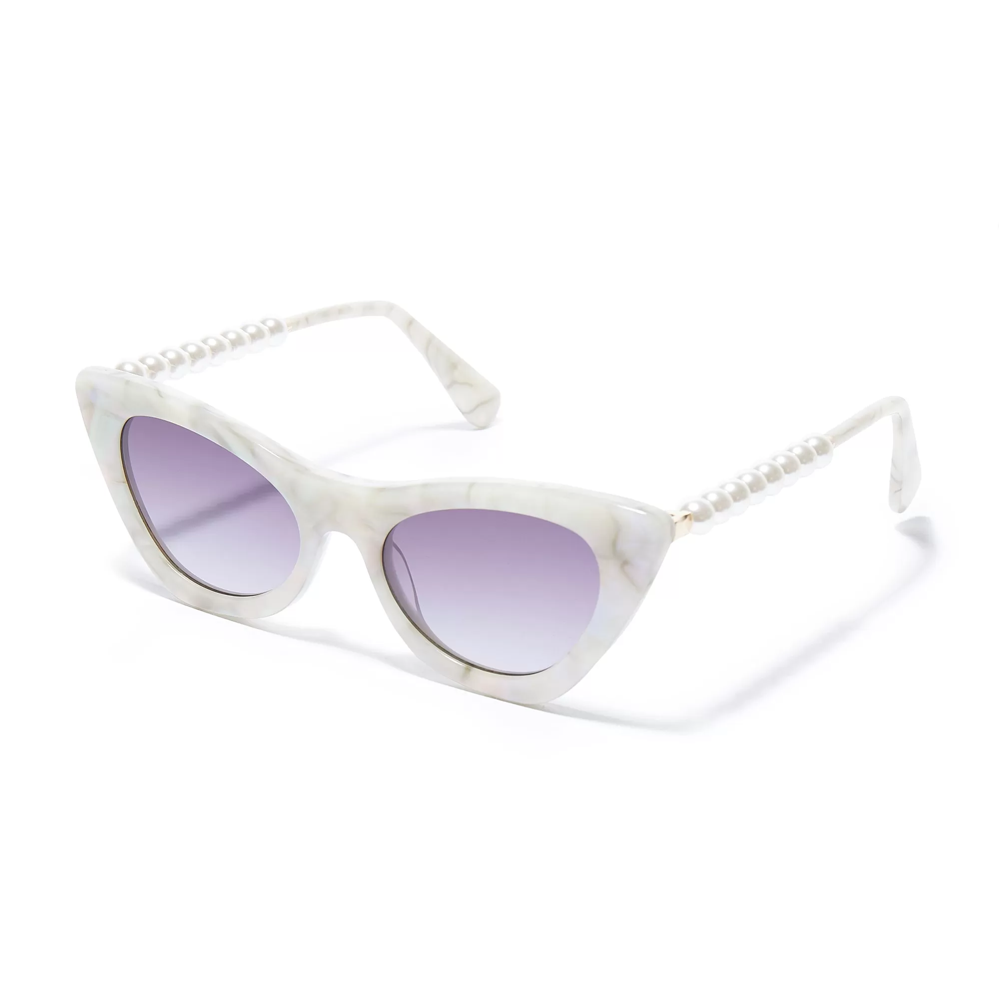 MOTHER OF PEARL DOWNTOWN CAT-EYE SUNGLASSES