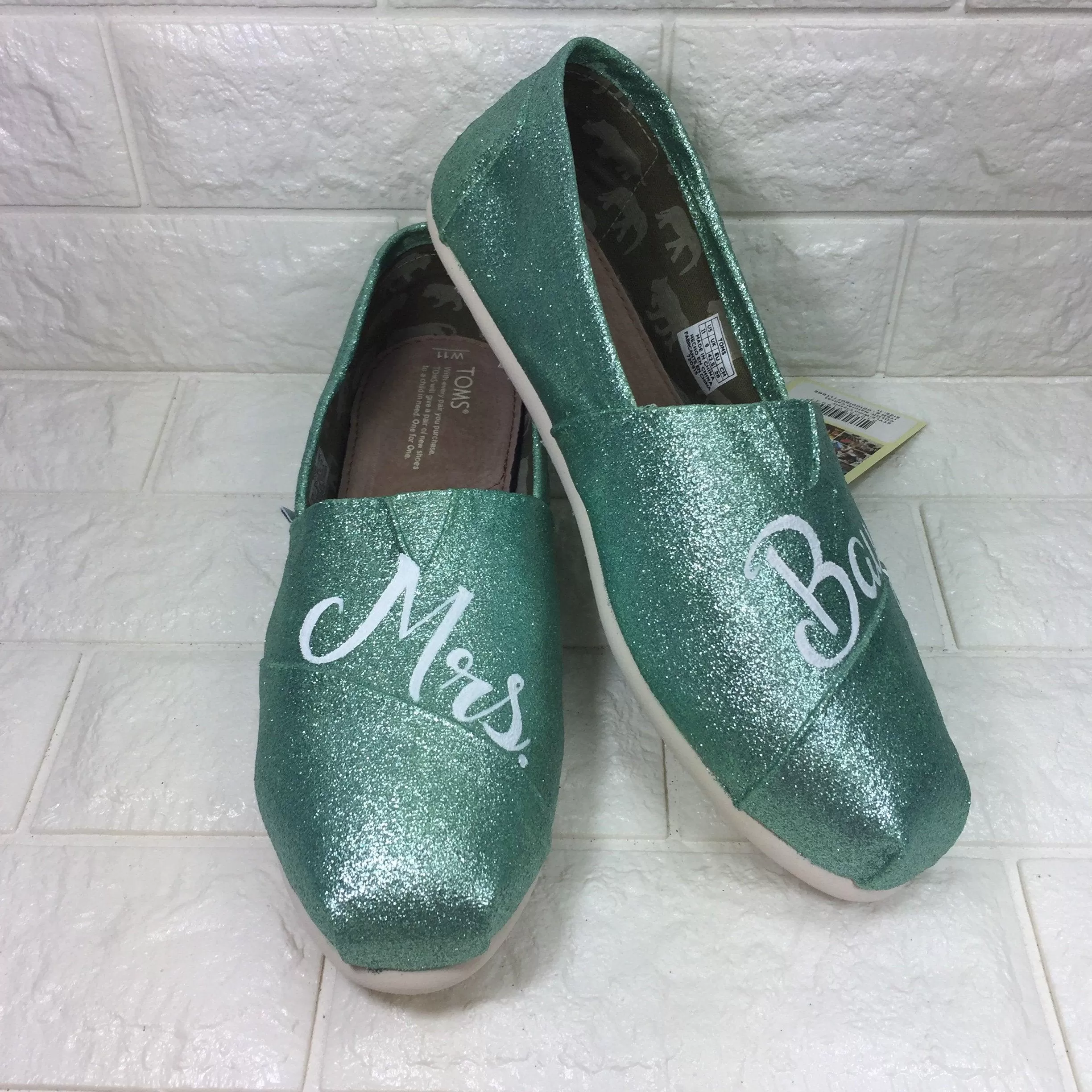 Mrs. Mint Glitter Shoes