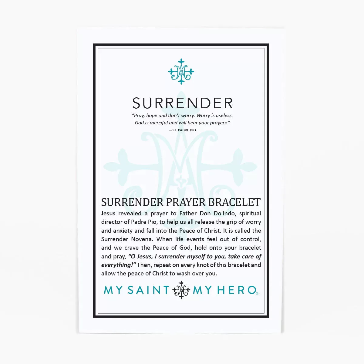 My Saint My Hero Surrender Bracelet