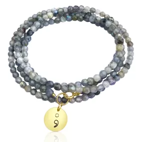 My Story isn't Over Semicolon Labradorite Wrap Depression Bracelet