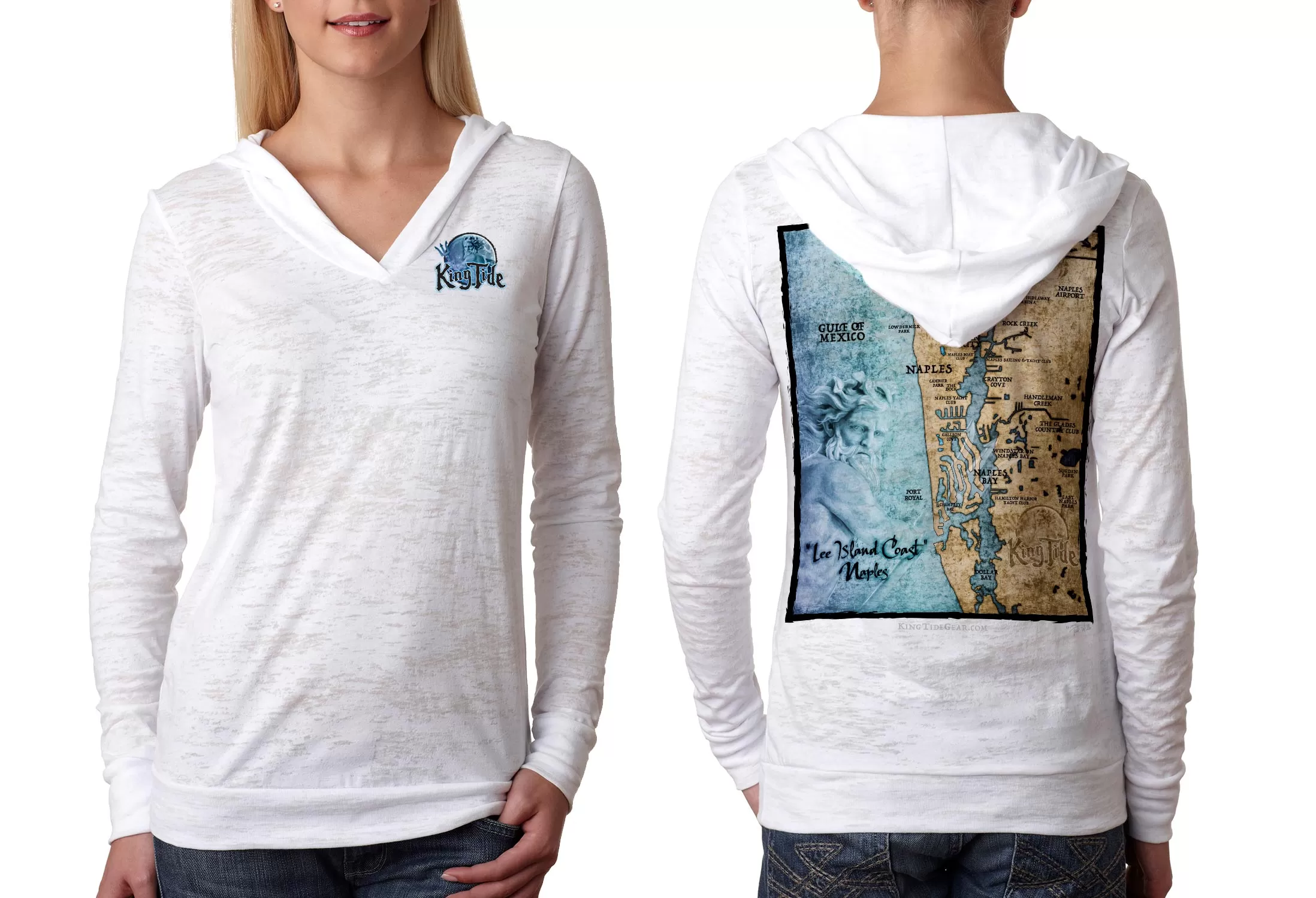 Naples, FL / King Tide Blue Moon Burnout Hoodie