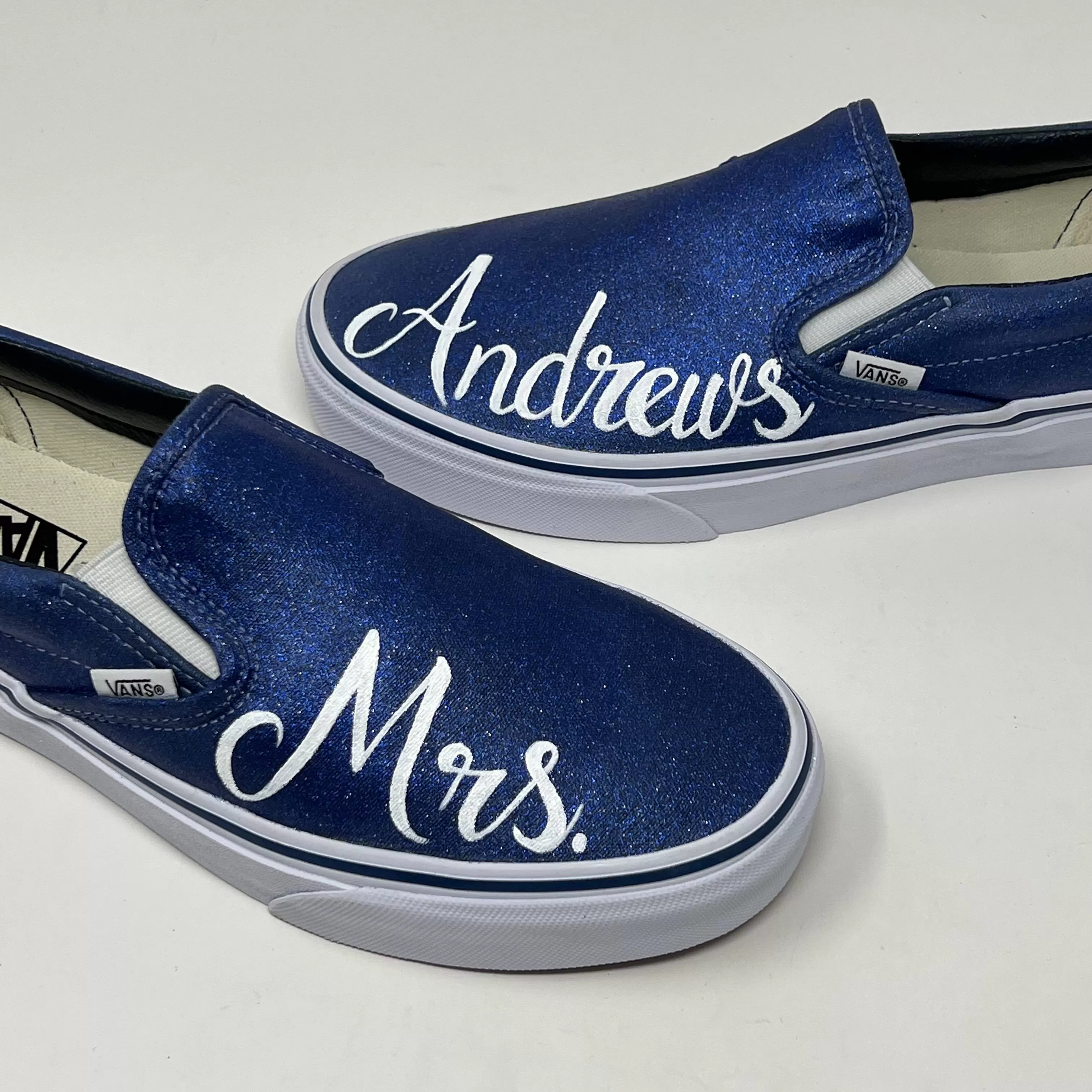 Navy Sparkle Glitter Wedding Shoes