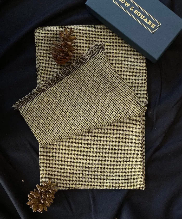 Olive Green Tweed Scarf