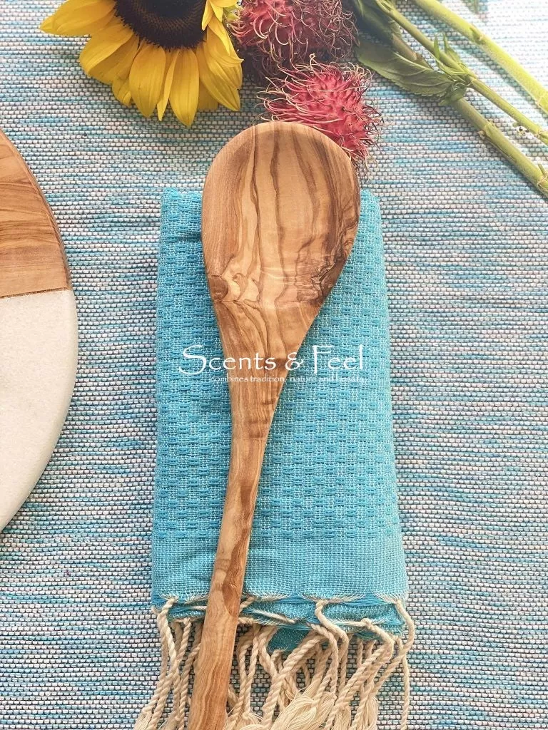 Olive Wood Round Spoon