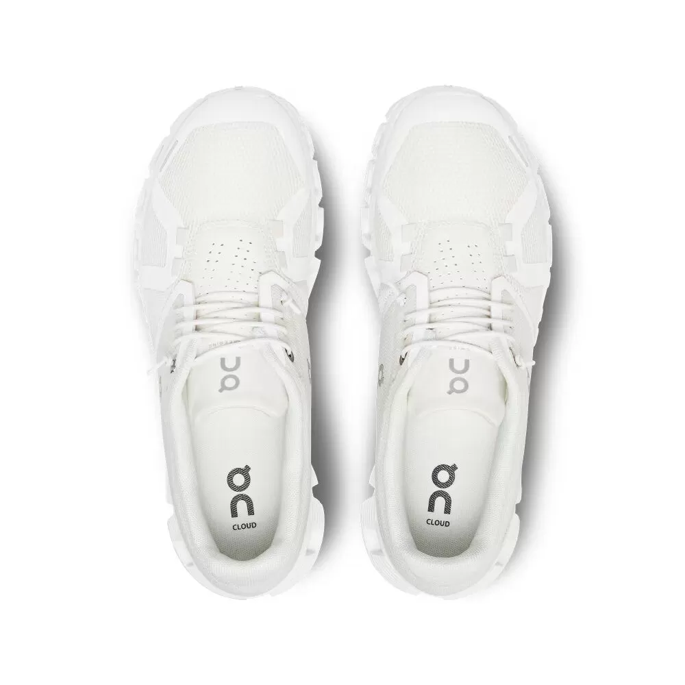 On Women's Cloud 5 Sneaker - Undyed-White/White