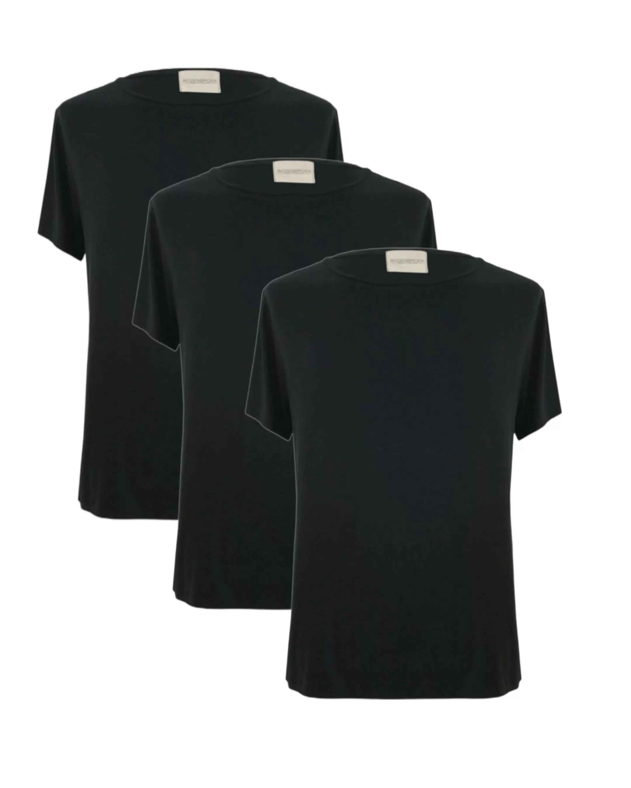 Organic Bamboo T-shirts in Black - 3 for £108 (10% off)