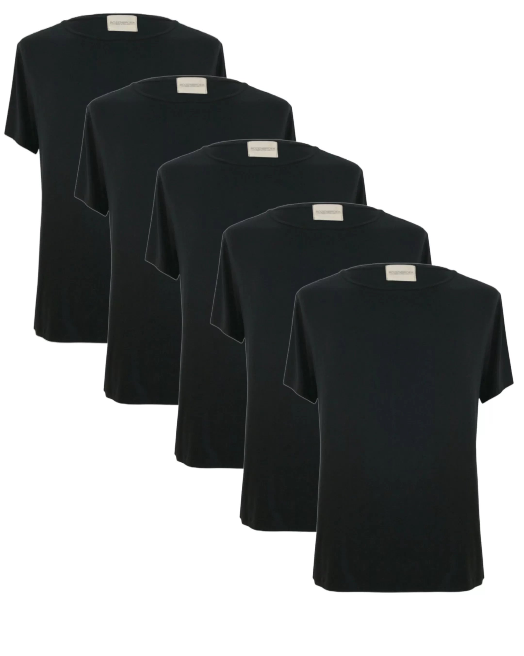 Organic Bamboo T-shirts in Black - 5 for £170 (15% off)