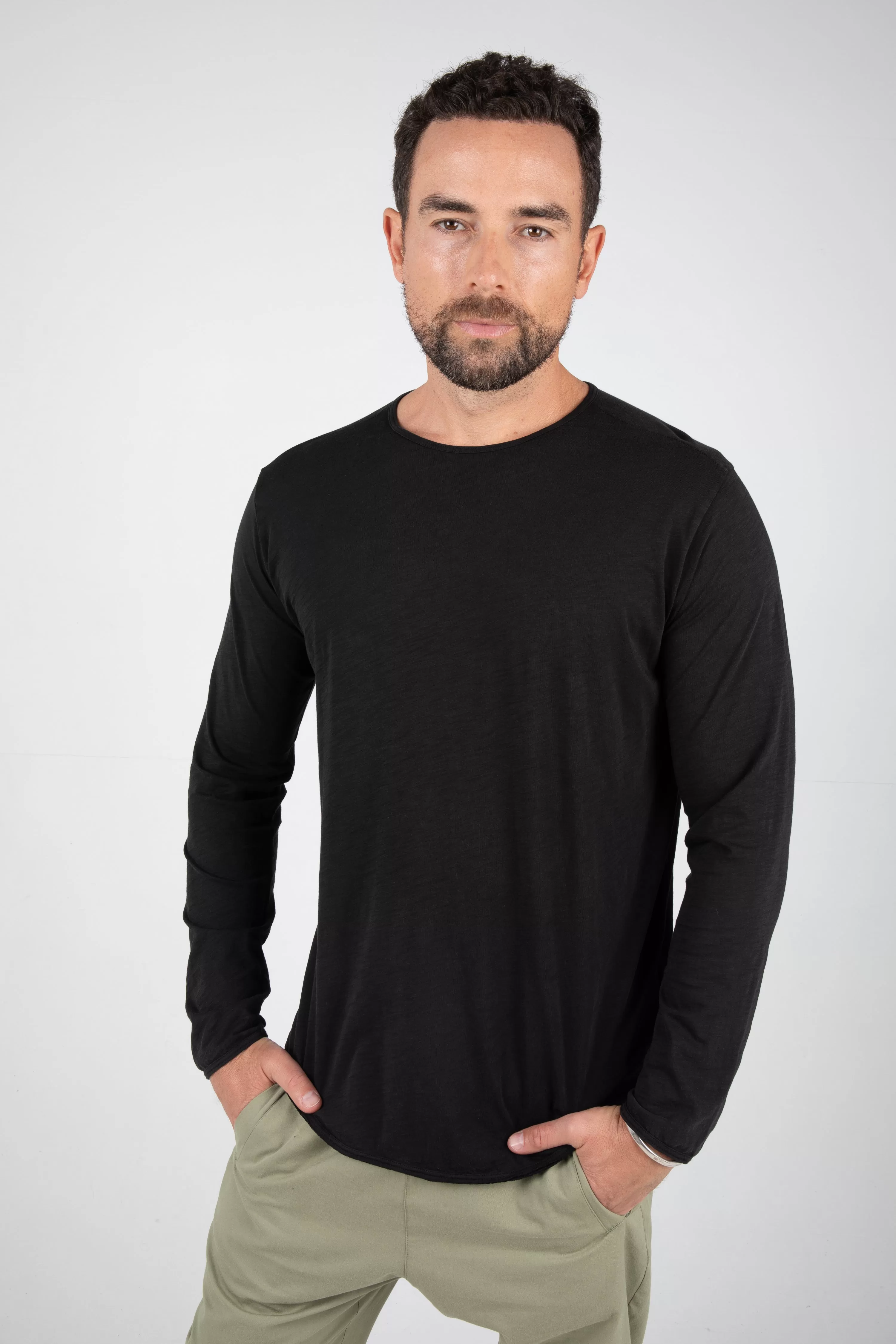 ORTEGA SLUB L/S - CROMA BLACK