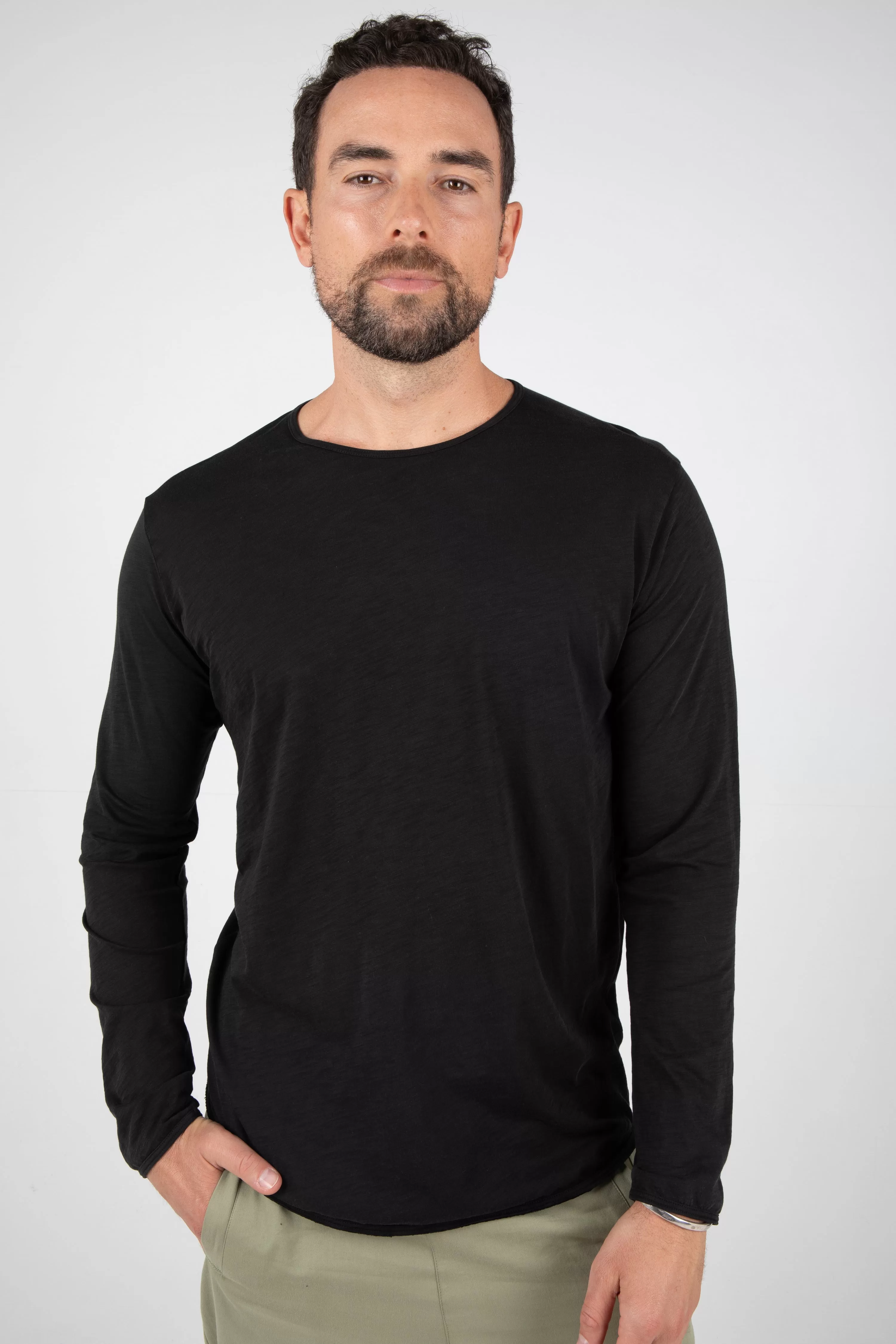 ORTEGA SLUB L/S - CROMA BLACK