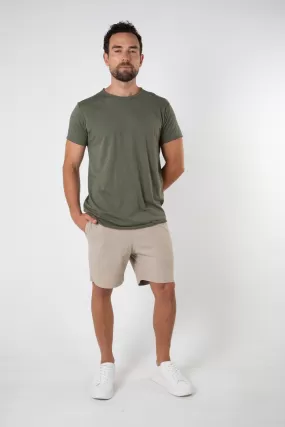 ORTEGA SLUB TEE - KHAKI