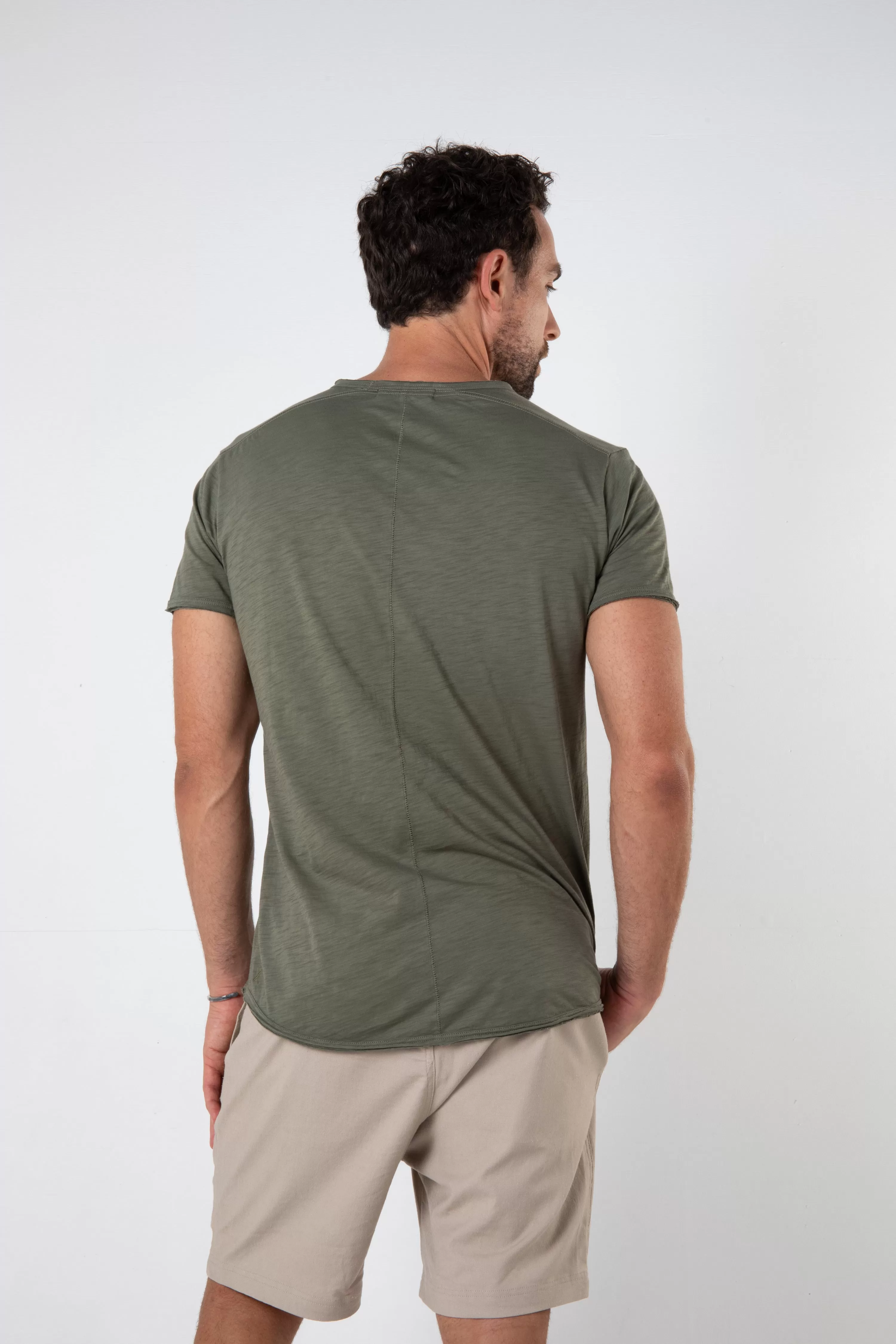 ORTEGA SLUB TEE - KHAKI