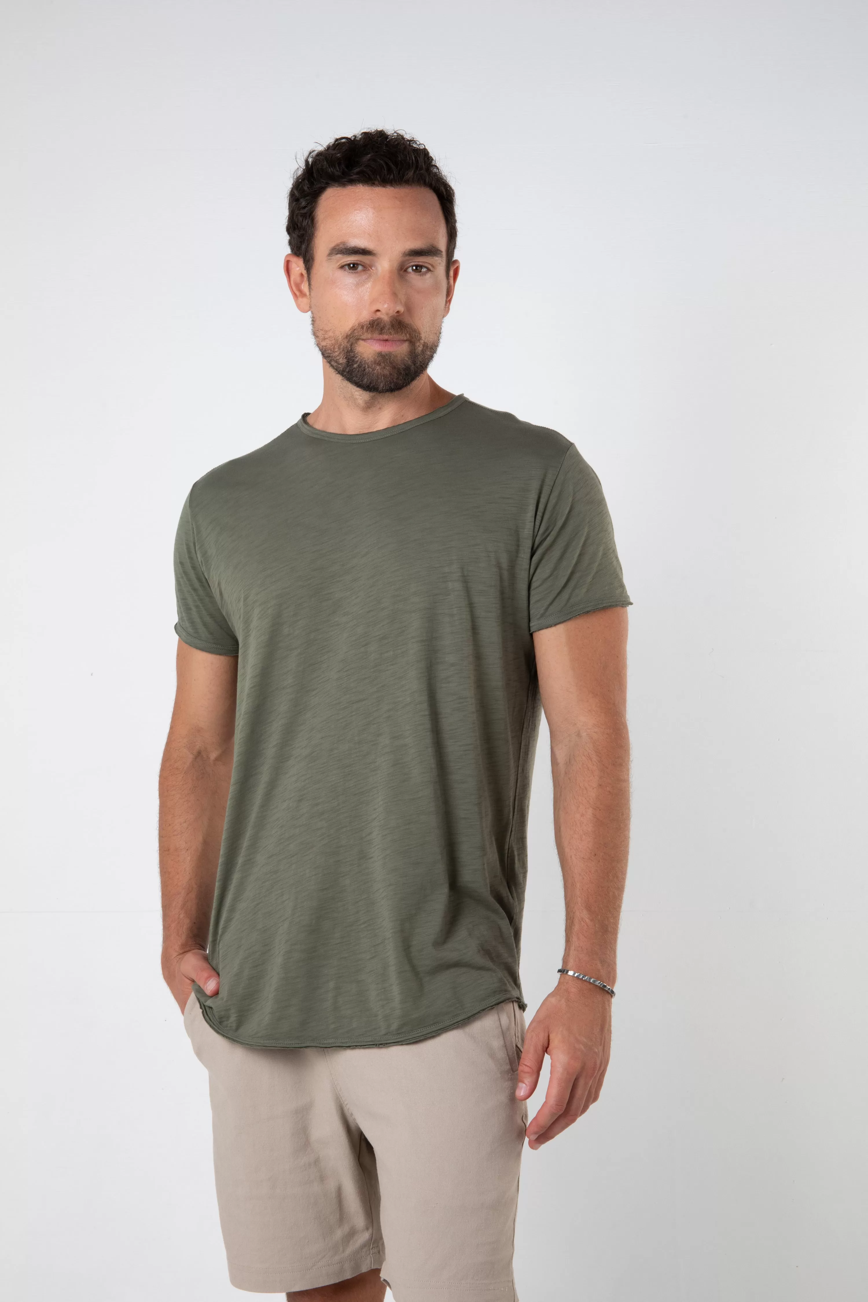 ORTEGA SLUB TEE - KHAKI