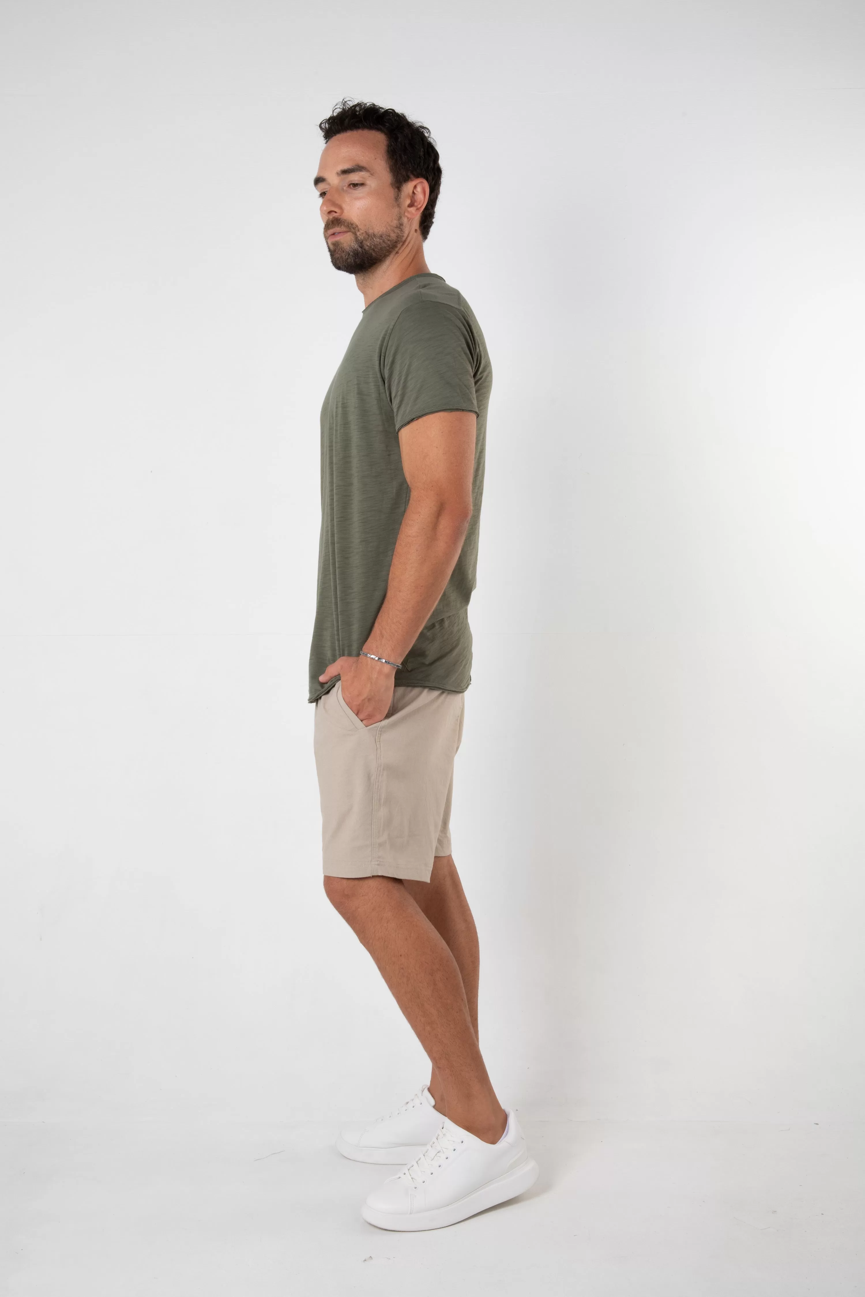 ORTEGA SLUB TEE - KHAKI