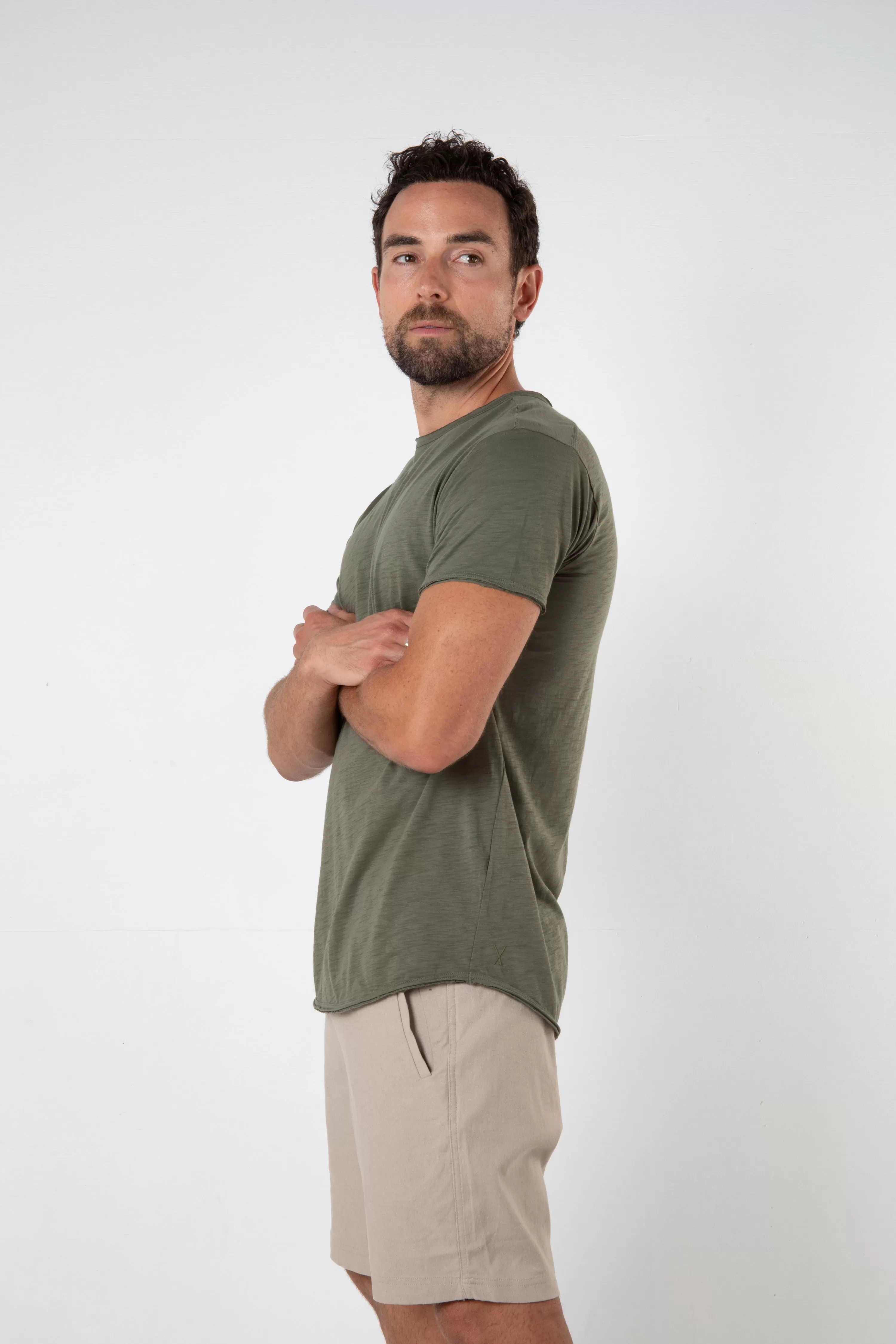 ORTEGA SLUB TEE - KHAKI