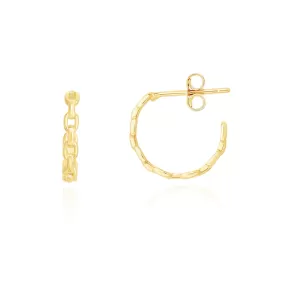 Oval Link Hoop Earrings